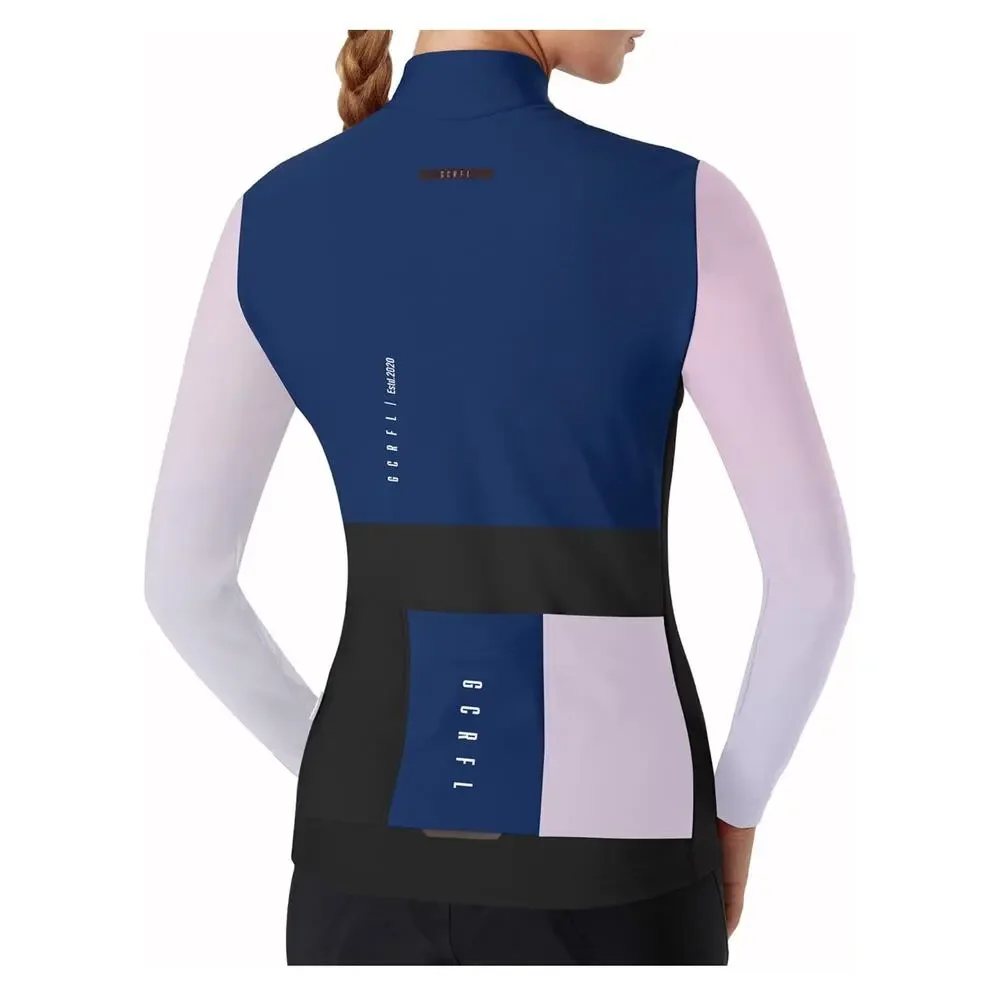 New GCRFL Winter Thermal Women's Cycling Jacket Cold Weather Windbreaker Blue